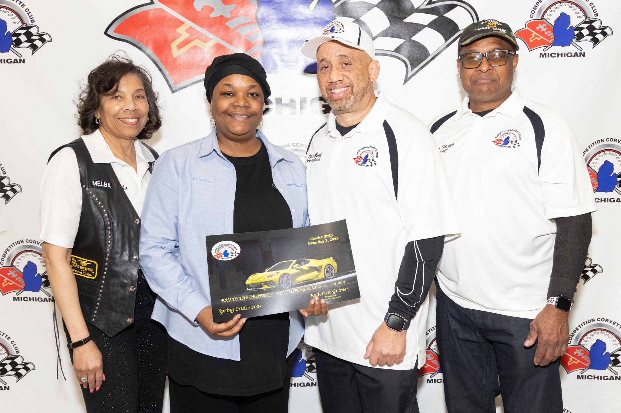 CCCoM members and Corvettes