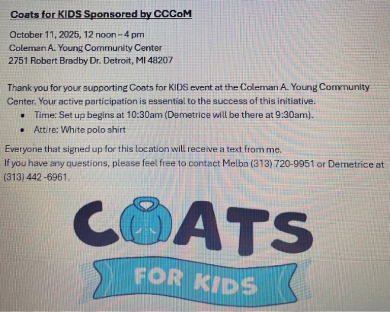 CCCoM's 1st Annual Coats 4 Kids!!!