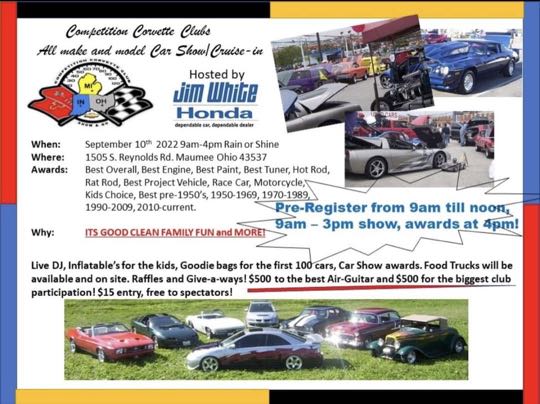 CCCoM supporting CCCoT at their Annual Car Show.