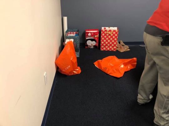 CCCoM wrapping Gifts for our Adopted Families
